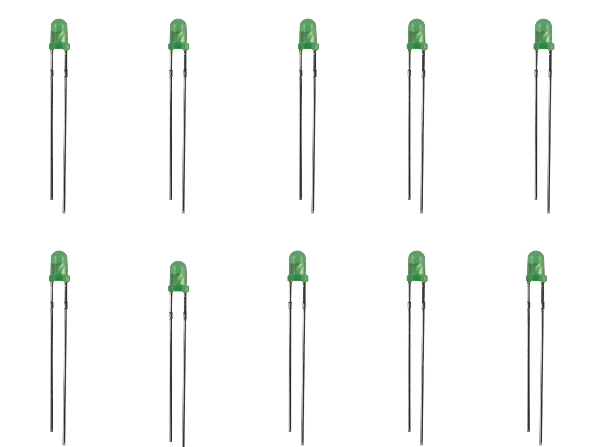 10× Dioda LED 011502 3mm