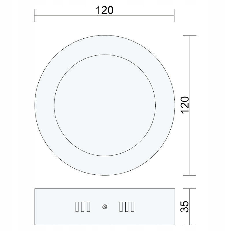Panel LED natynkowy 6W PLAFON oprawa lampa zimna Rodzaj plafon