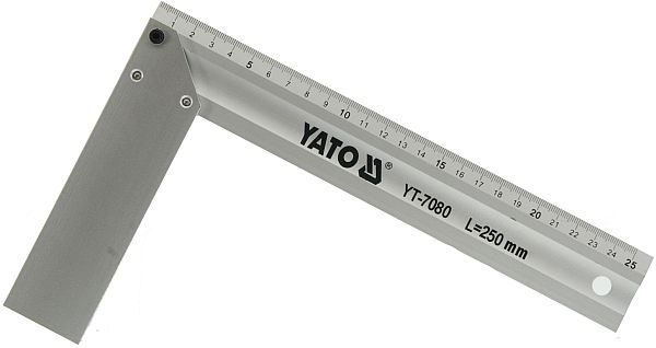 

Yato Kątownik aluminiowy 250mm przymiar YT-7080