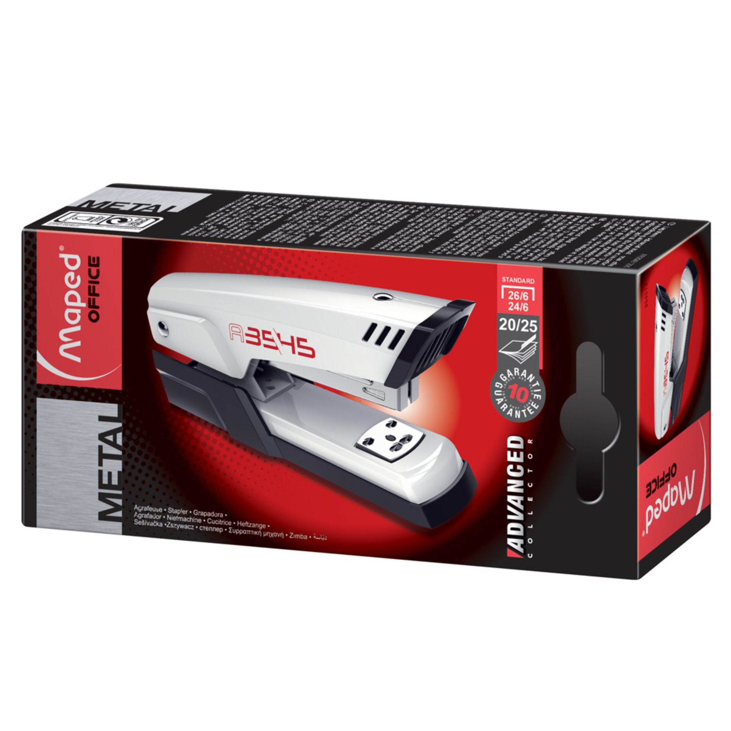 Zszywacz biurowy metalowy Maped 24/6 biały Marka Maped