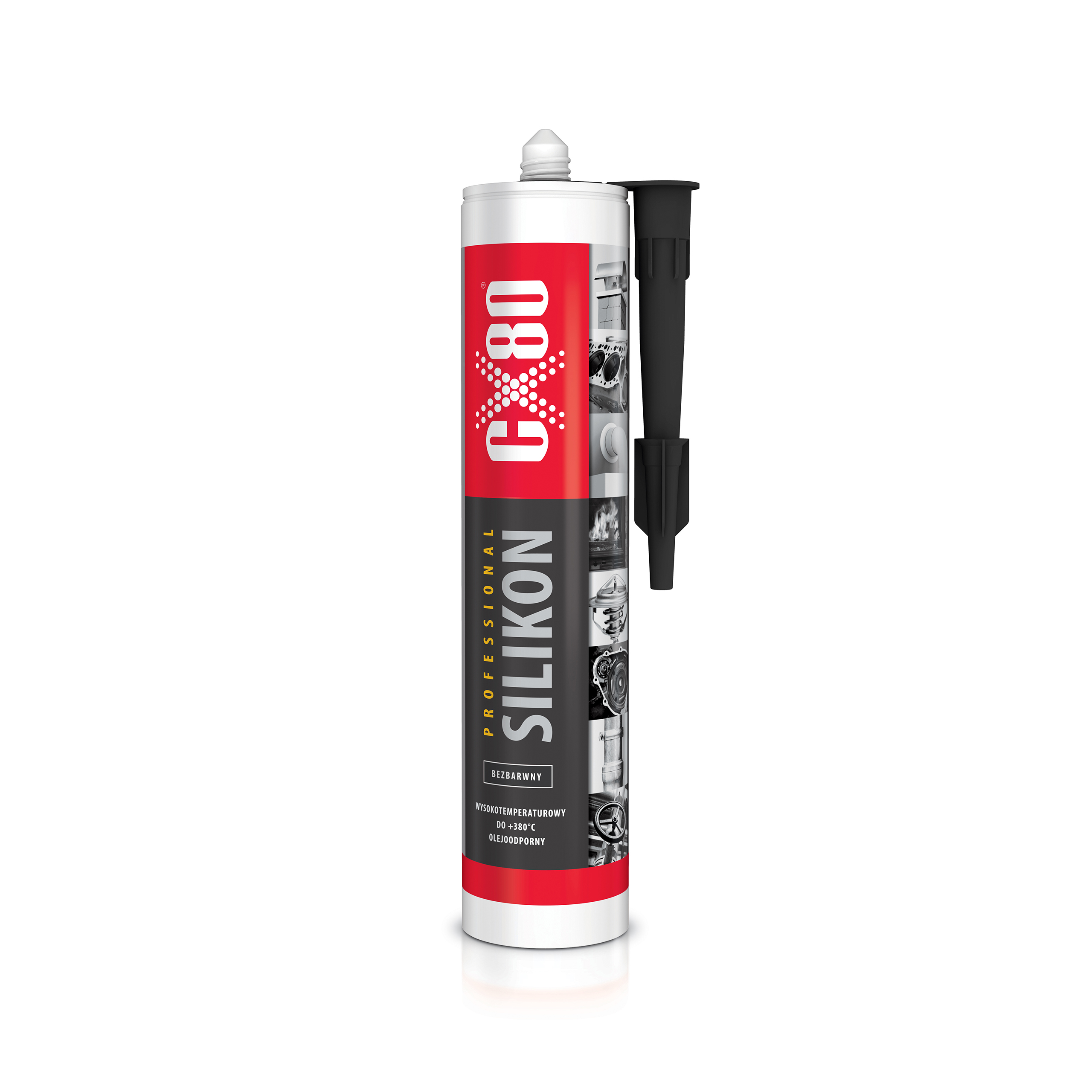 Silikon wysokotemperaturowy CX-80 bezbarwny 310ml 297