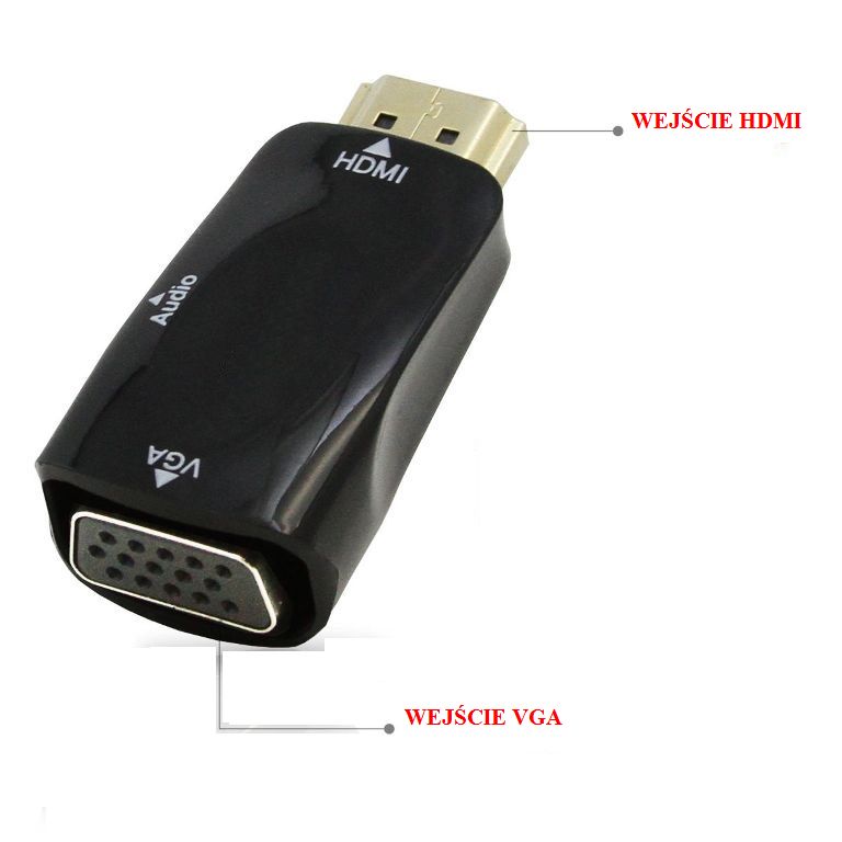 Adapter Konwerter z HDMI do VGA + AUDIO Kod producenta ADHK