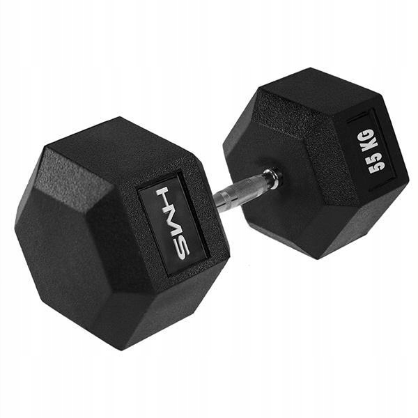 

Hantla Gumowana Hex 55 kg Hantel Hantelka Guma Hms
