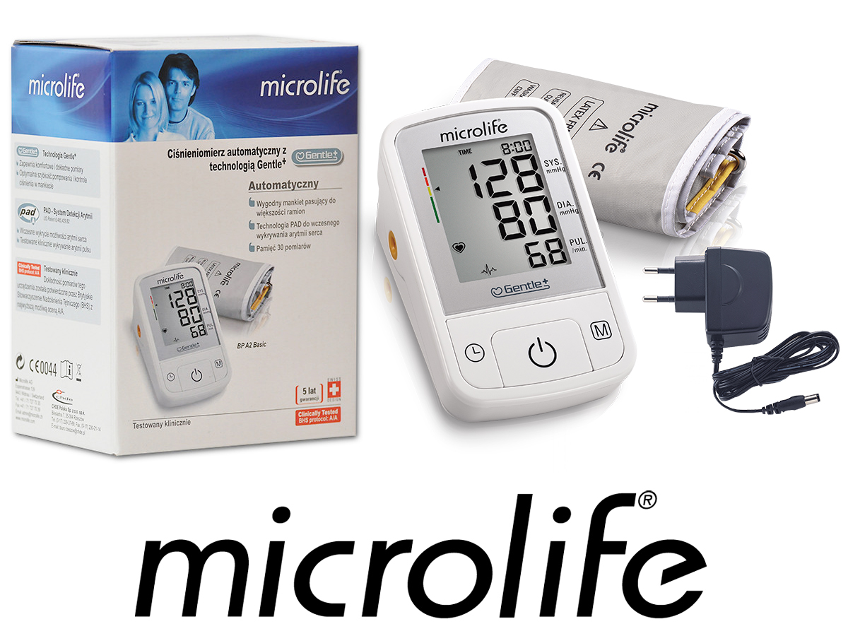 Microlife Ciśnieniomierz BP A2 Basic + zasilacz 7283544663