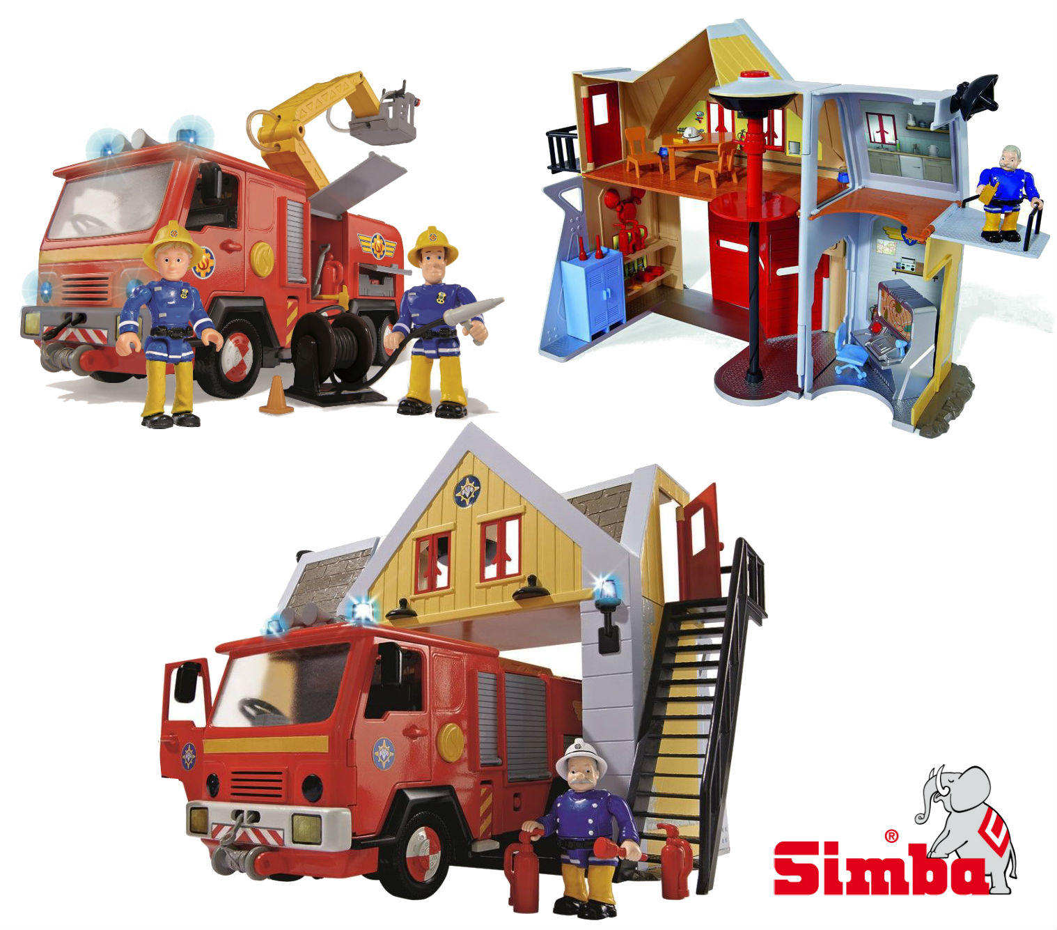 Simba Strażak Sam Remiza Strażacka Wóz Jupiter 6896806554 Simba Strażak Sam Remiza Strażacka Wóz Jupiter 6896806554