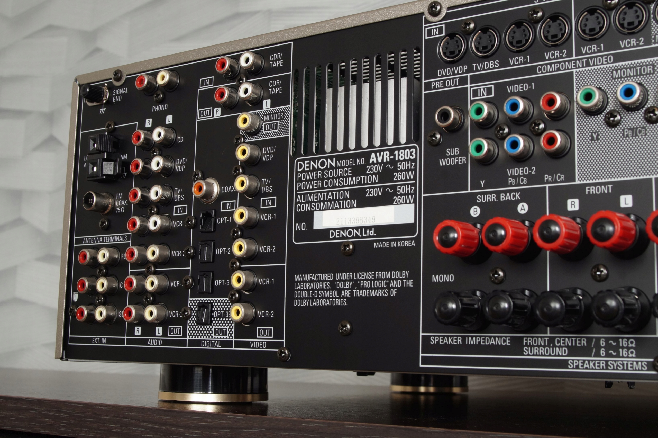 Amplituner 7.1 Denon AVR1803 + Pilot Myślenice 7495531794