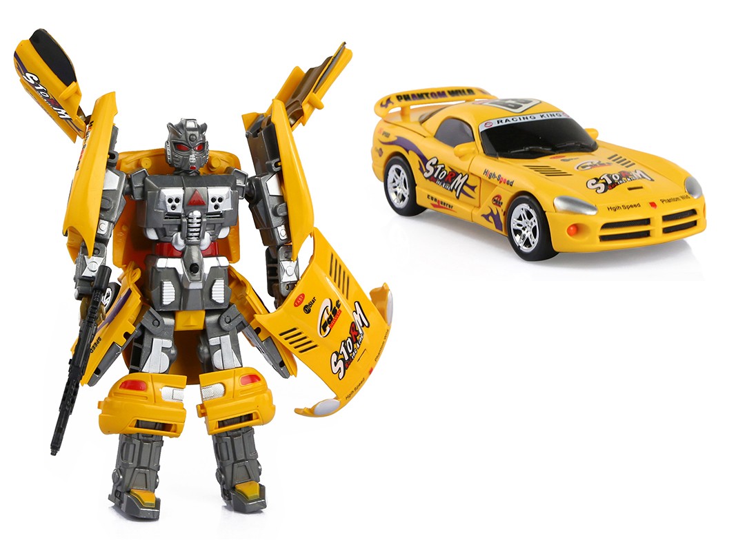 TRANSFORMER AUTO ROBOT 2w1 ŻÓŁTY SAMOCHÓD VIPER 6965535388