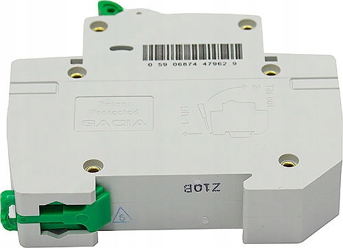 WYŁĄCZNIK NADPRĄDOWY BEZPIECZNIK ESKA B16 16A 1P GACIA Prąd znamionowy 16 A