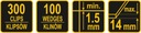 фото mini №5, Calipers/ clip to regulation slabs vorel 400 pcs.