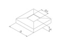 фото mini №2, Socket masking square 40x40 inox substitutions. external. 108x108 overlay (grille) faceting