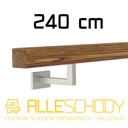 фото mini №1, Handrail wall-mounted wooden 40x40 240cm oak color