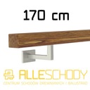 фото mini №1, Handrail wall-mounted wooden 40x40 170cm oak color