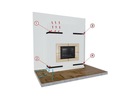 фото mini №6, Lattice fireplace backlash angular 600x400x60 2 pcs set