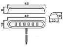 Фара led 6 смд 42mm тюнинг neon шлейф w5w 12v 24v4, купить из Польши