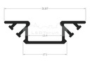 фото mini №13, Profile led backlight angular tech-light white p7 2m aluminum