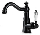 фото mini №1, Washbasin faucet freestanding retro royal black matte