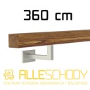 фото mini №1, Handrail wall-mounted wooden 40x40 360cm oak color
