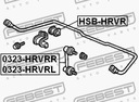 Комплект,набір стабілізаторів wspornikow стабілізатора febest 0323-hrvrl14