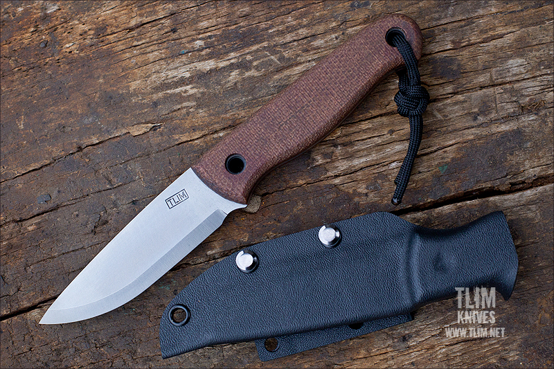 Nóż Bushcraft TLIM C445FG  KYDEX ręcznie robiony.