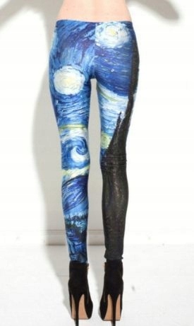 Black Milk Legginsy z motywem Van Gogh Noc
