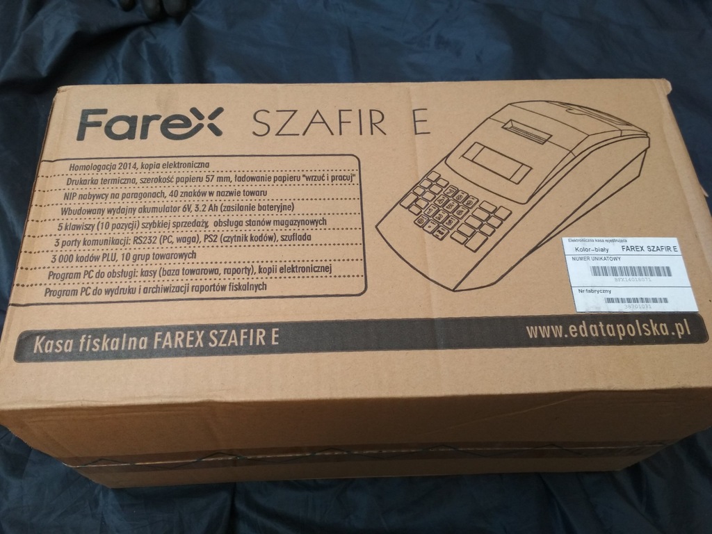 Elektroniczna kasa fiskalna Farex Szafir E