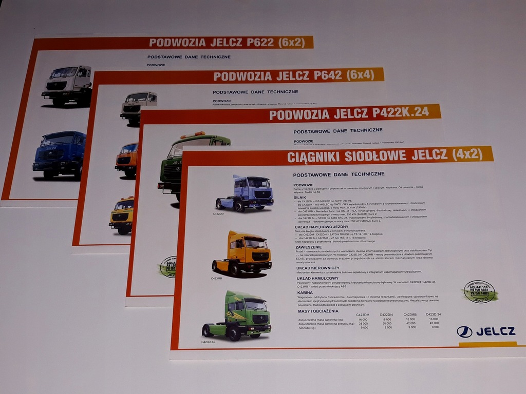 Ciągniki siodłowe i Podwozia Jelcz P622,P642,P422K