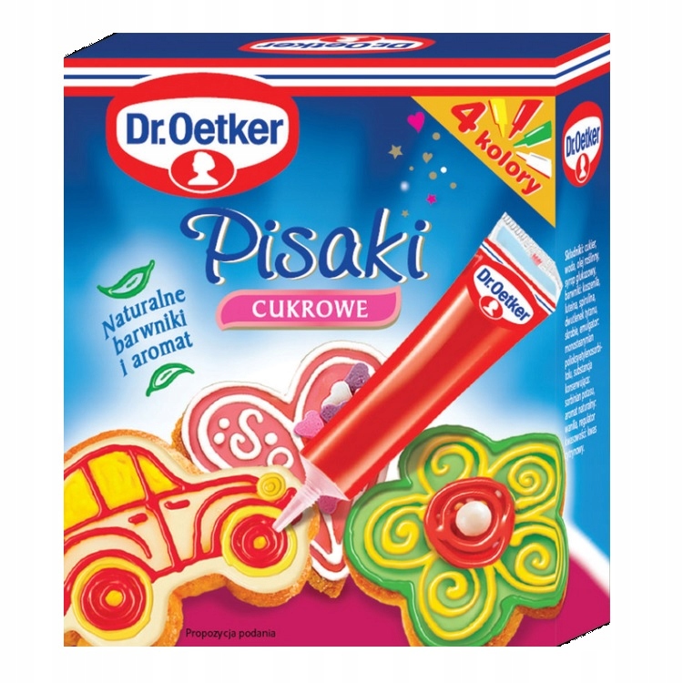 PISAKI CUKROWE DR OETKER 4x19g- 4 KOLORY PIERNIKI