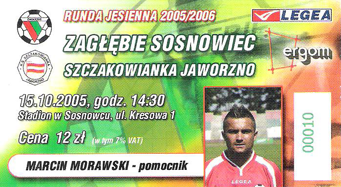 Bilet Zagłębie Sosnowiec - Szczakowianka Jaworzno