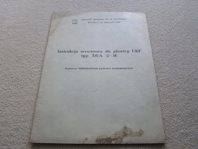 INSTRUKCJA SERWISOWA - GŁOWICA UKF TYP DEA 2-H.13