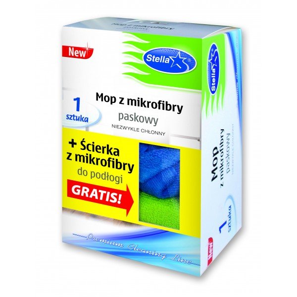 STELLA MOP PASKOWY Z MIKROFIBRY +ŚCIERKA PODŁOGOWA