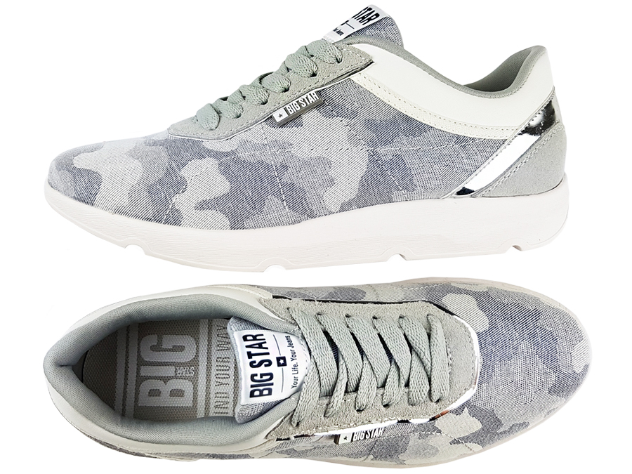BIG STAR buty sportowe damskie W274792 szare HIT