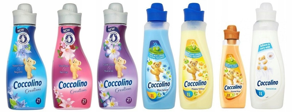 7x płyn do płukania COCCOLINO, zapachy do wyboru