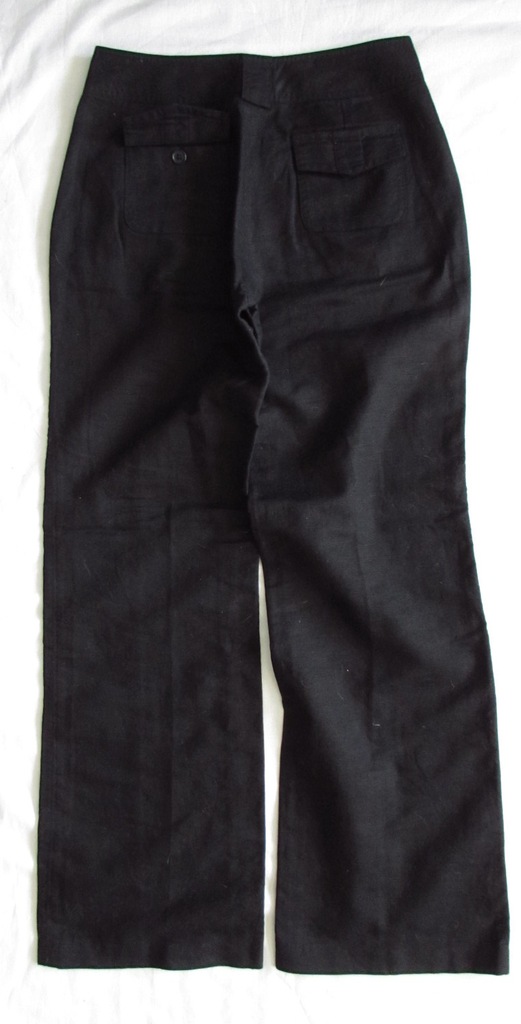 spodnie czarne lniane 36 S nowe CAMAIEU 36