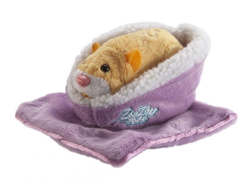 ZHU ZHU PETS ŁÓŻECZKO FIOLETOWE Z KOCYKIEM