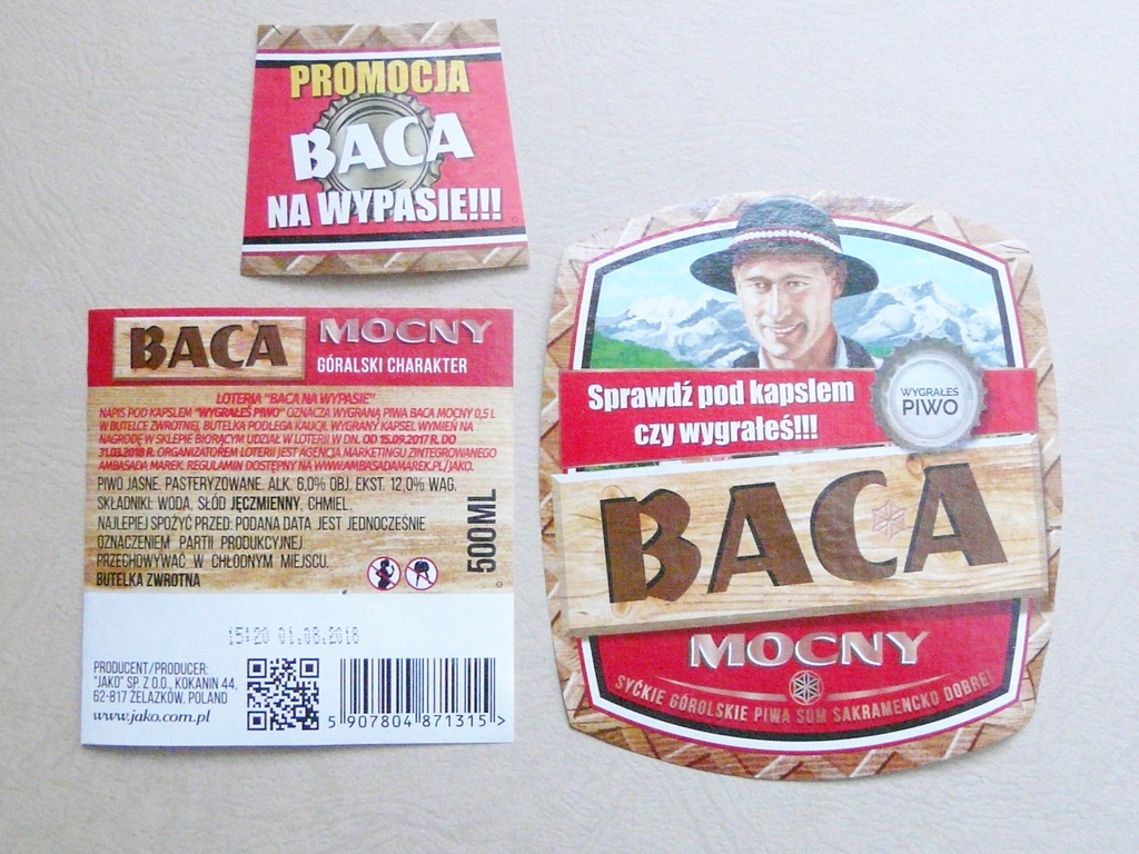 BROWAR JAKO - KOKANIN. Baca mocny 500ml.( Używana