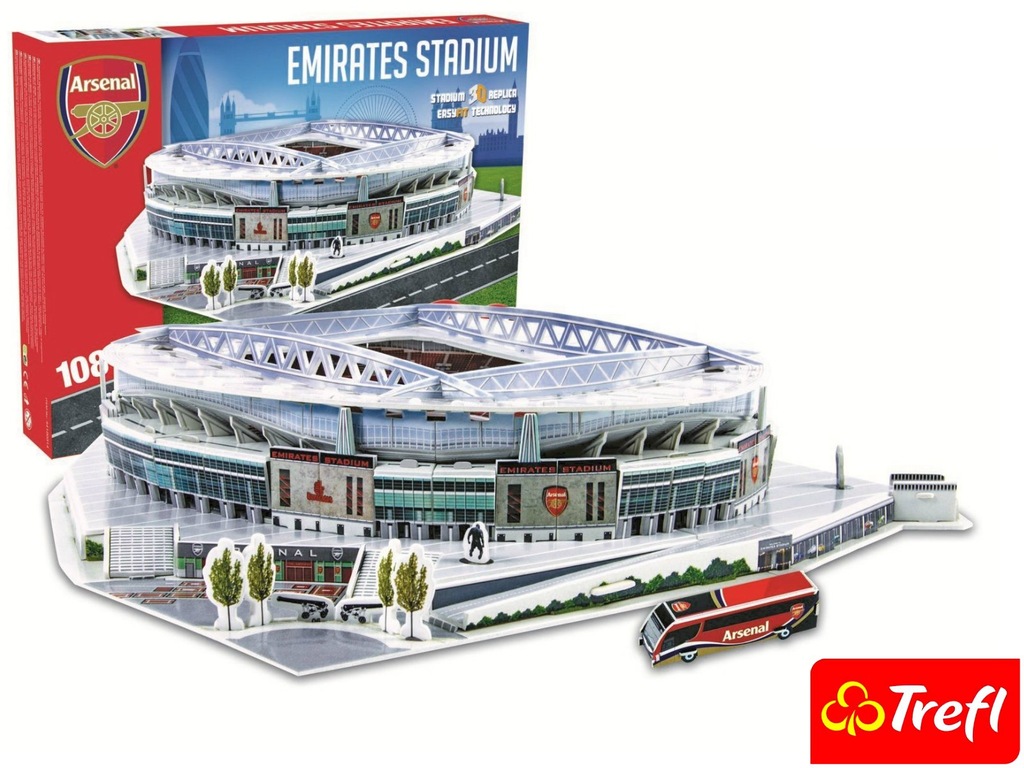 PUZZLE 3D MODEL STADION EMIRATES ARSENAL LONDYN