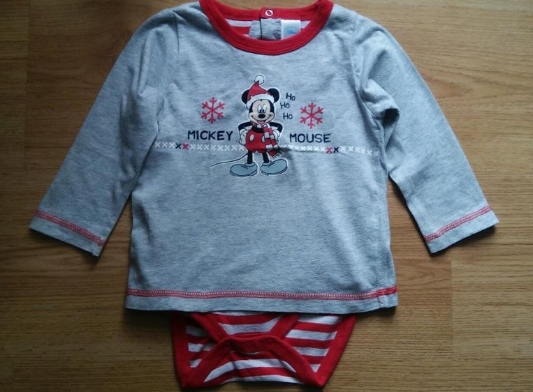 Disney C&A świąteczne body Myszka Mickey r.74