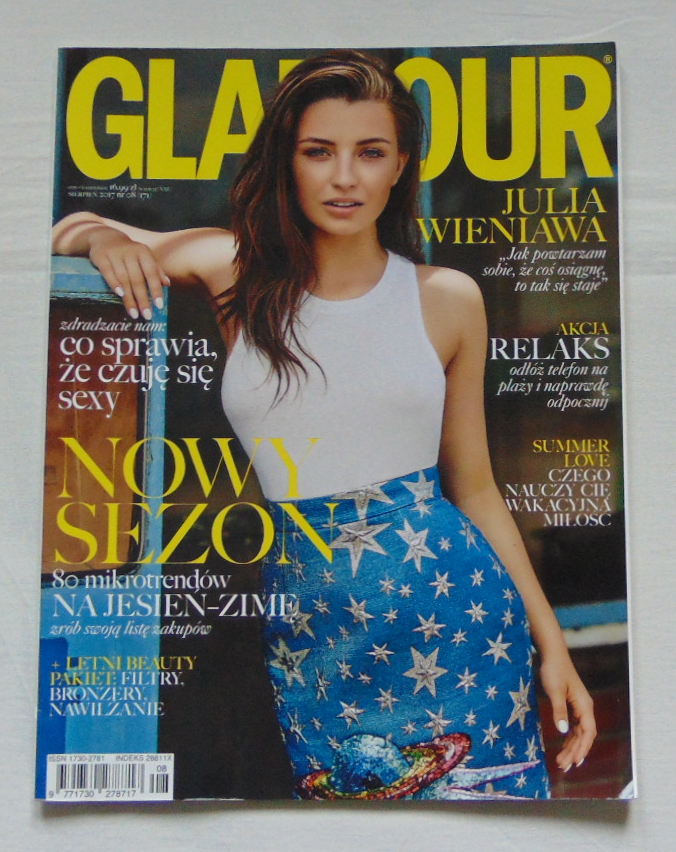 GLAMOUR - sierpień 2017 JULIA WIENIAWA