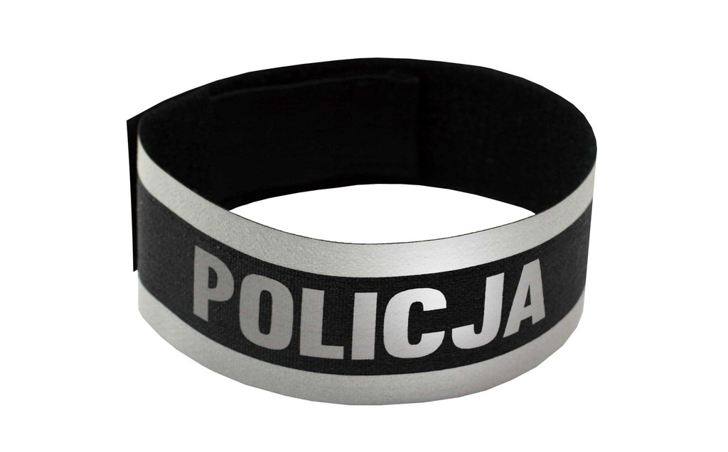 POLICJA OPASKA ODBLASKOWA INFORMACYJNA NA MUNDUR