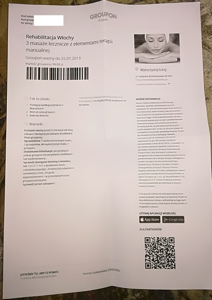 Groupon - 3 x masaż - tylko Warszawa