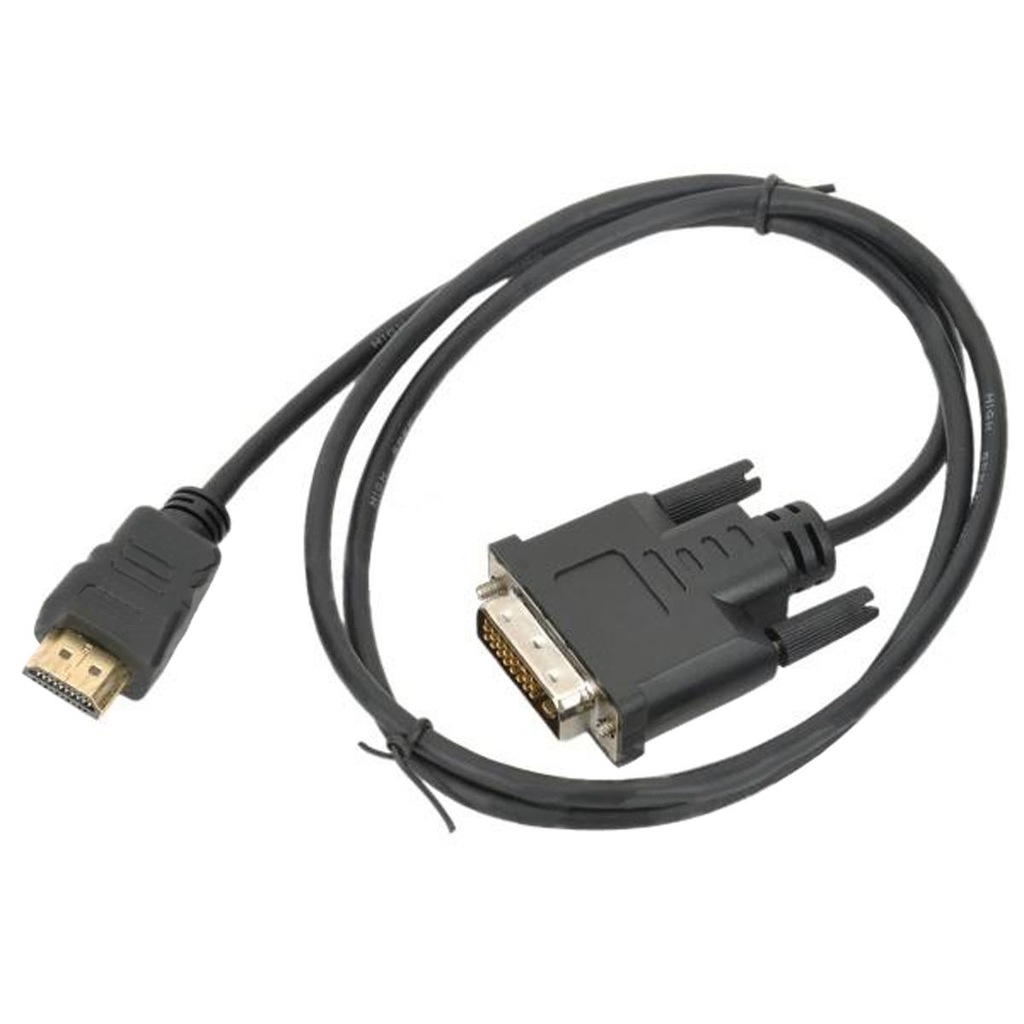KABEL HDMI-DVI-D 1m Pozłacany Dual link Laptop TV - 7040342529 ...