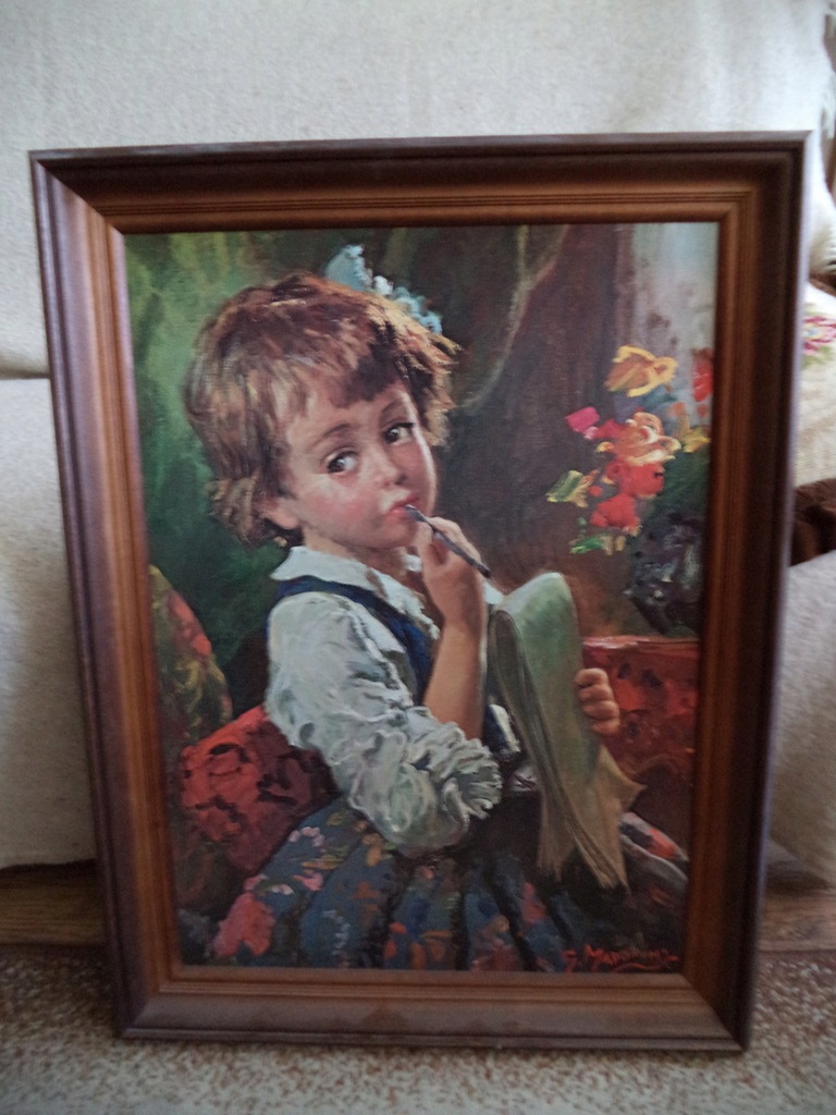 Obraz G. Madonini &quot;Dziewczynka z listem&quot;