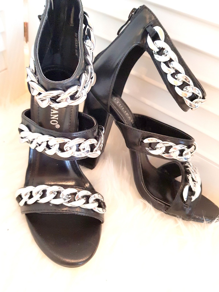 sandałki BOTKI ŁAŃCUCH ZANOTTI CASADEI STYL 36