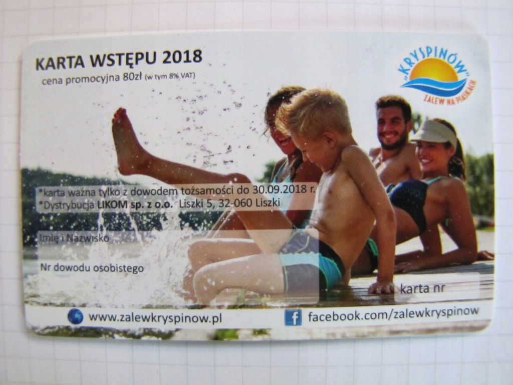 Kryspinów Zalew na Piaskach, KARTA WSTĘPU BCM!!!