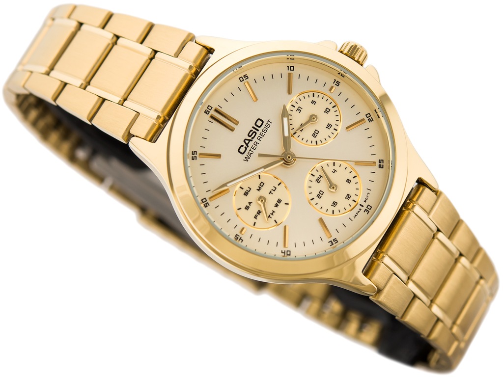 DAMSKI ZEGAREK CASIO LTP-V300G 9A MULTIDATA GOLD