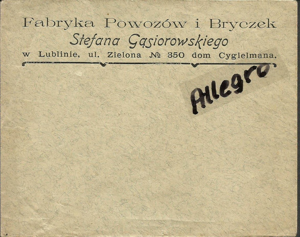 Bryczki powozy Gąsiorowski Lublin ok. 1910