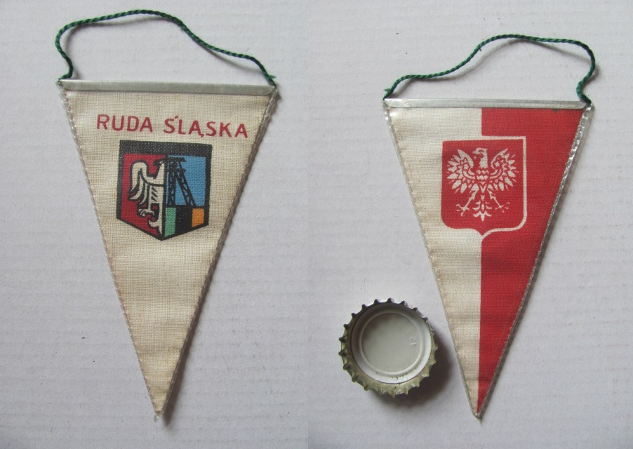proporczyk herb miasta RUDA ŚLĄSKA blaszka