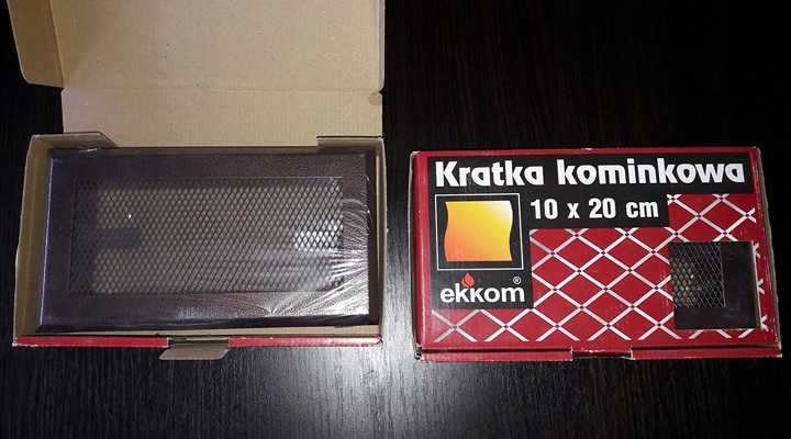 EKKOM KRATKA KOMINKOWA 10 x 20 cm STARA MIEDŹ