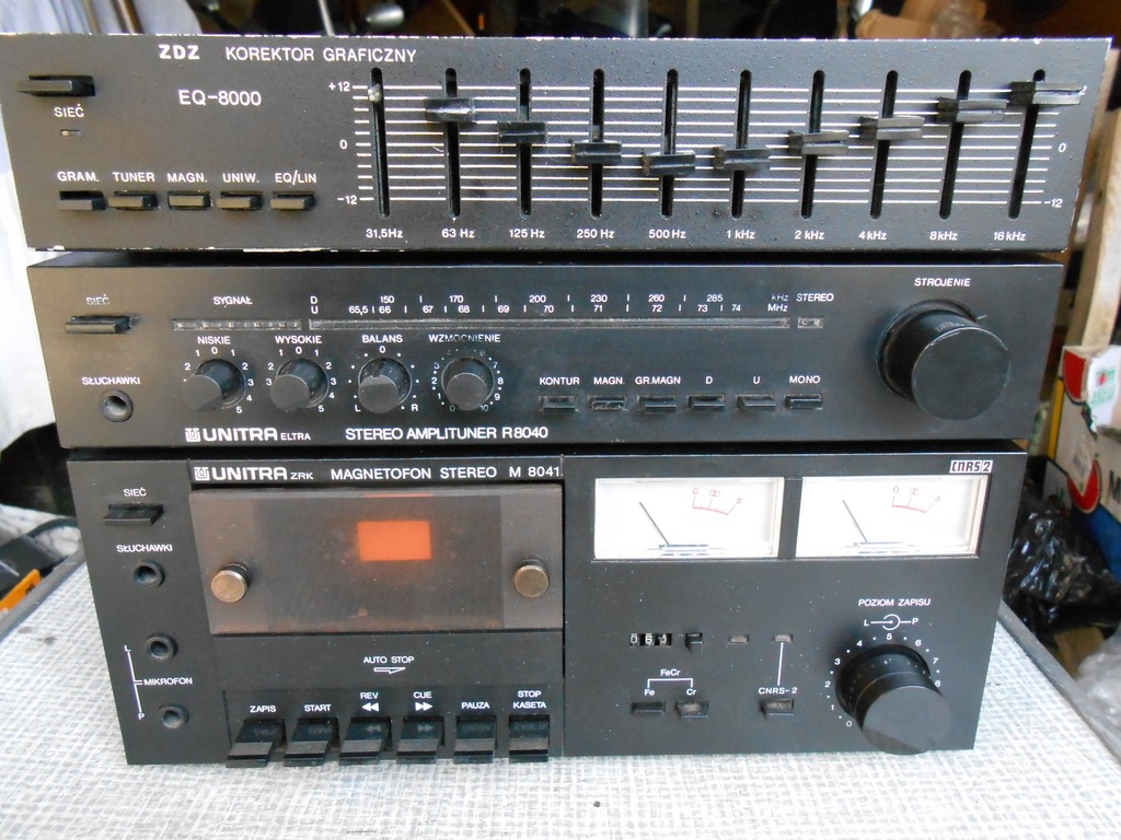 JEDYNY! CZARNY MAGNETOFON UNITRA ZRK M 9108 ZM9000