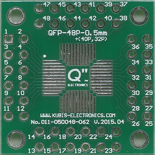 Płytka QFP48 0.50mm na złącza 4 x IDC2x6.